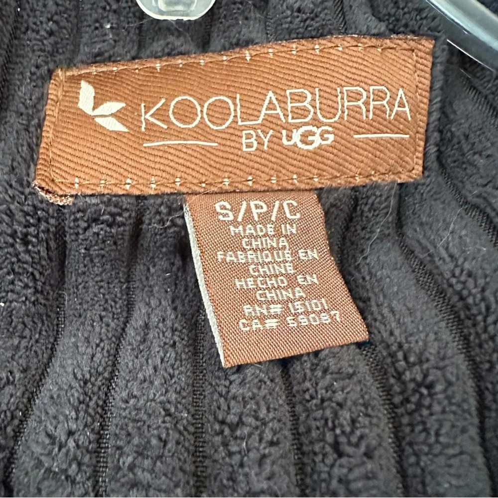 NWOT Koolaburra By Ugg Black Brushed Corduroy Puffer Coat Jacket Size S